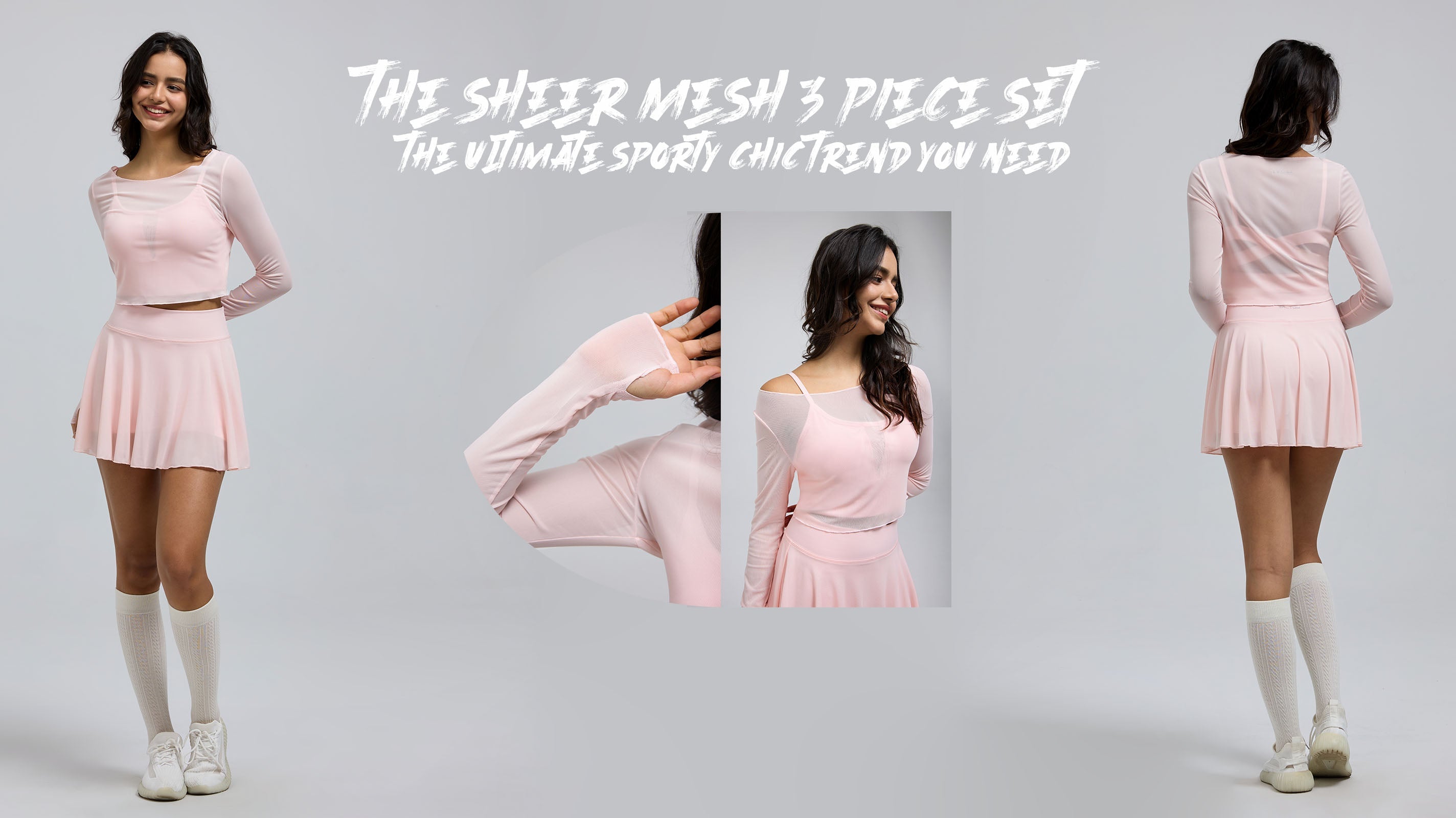 The Sheer Mesh 3-Piece Set: The Ultimate Sporty-Chic Trend You Need