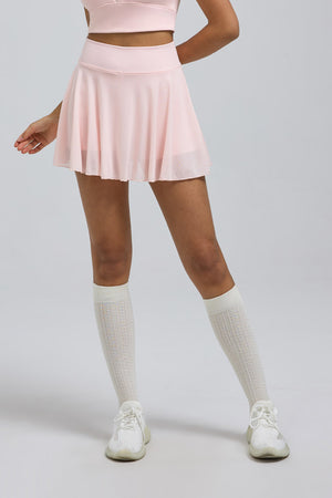 Saltum - Sheer Mesh Pleated Skirt