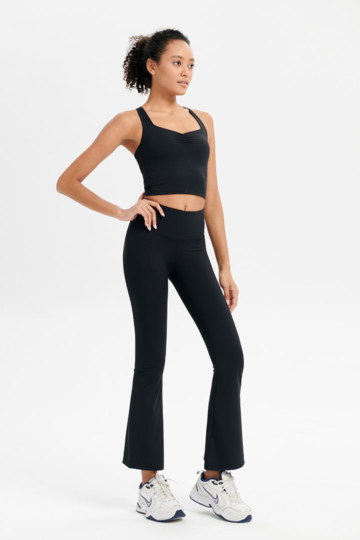 SALTUM SPORTS Gathered-Front Tank Top