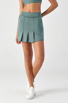 HiTense High-Rise Pleated Mini Skirt-Lt Green saltumsports-ALO-LULULEMON