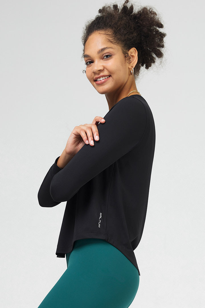 BreeLite™ V Neck Long Sleeve Top - SALTUM SPORTS