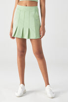 HiTense High-Rise Pleated Mini Skirt-Lt Green saltumsports-ALO-LULULEMON