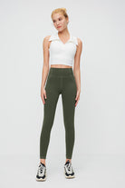 7/8 High Waist Legging/Jegging with Reflective Piping - SALTUM SPORTS