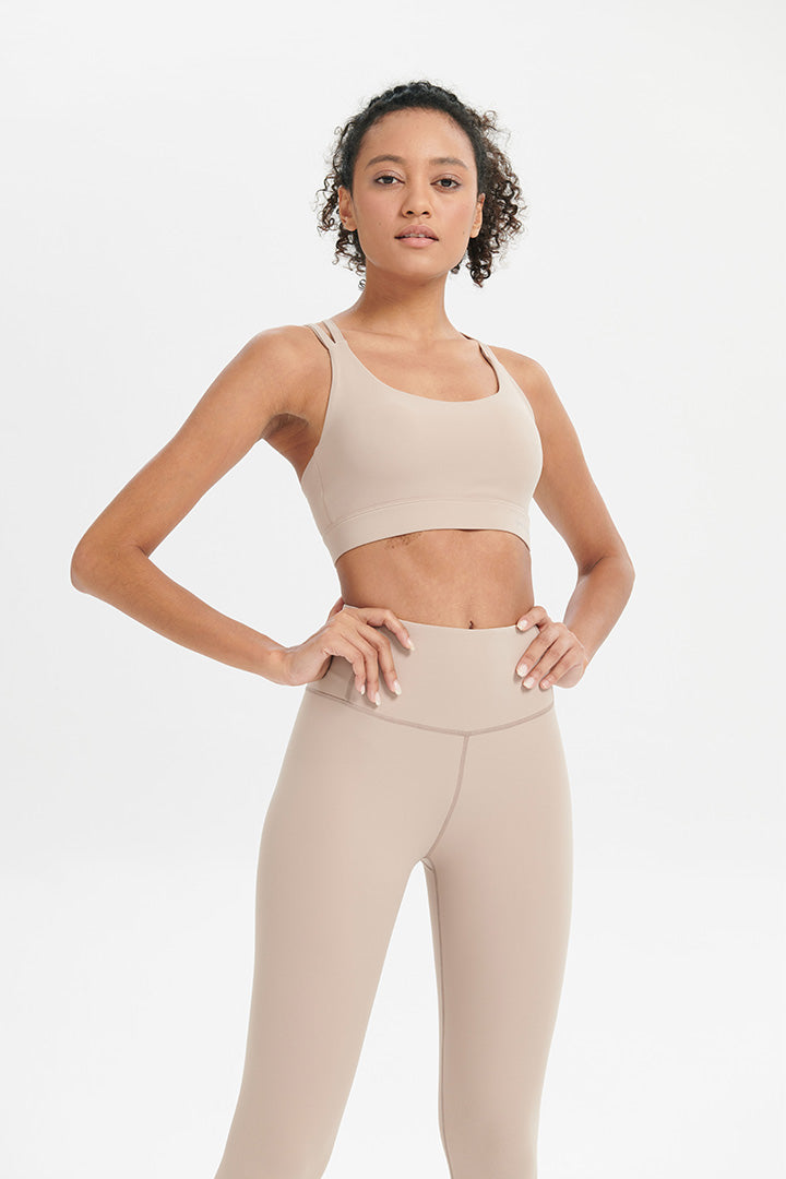 Strappy Cross Back Sports Bra - SALTUM SPORTS
