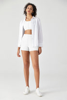 HiTense™ Front Zip Sports Bra & Running Short Set - SALTUM SPORTS