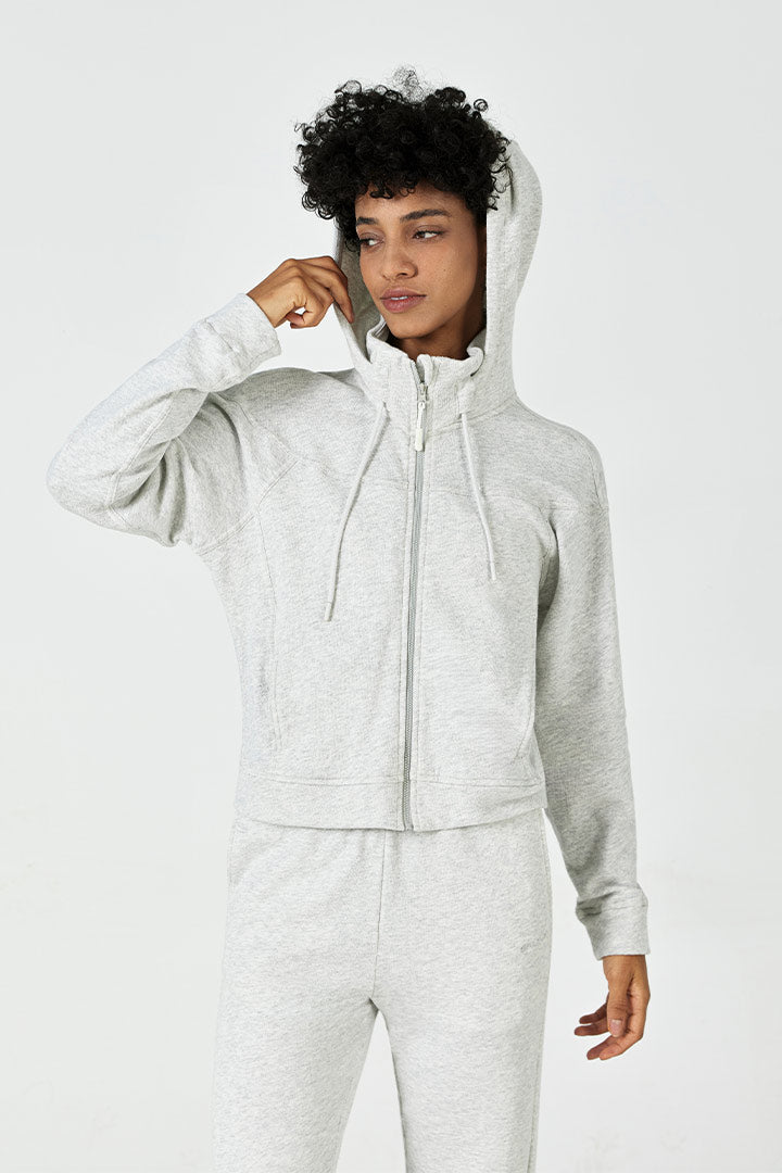 Cropped Zip Hoodie - SALTUM SPORTS