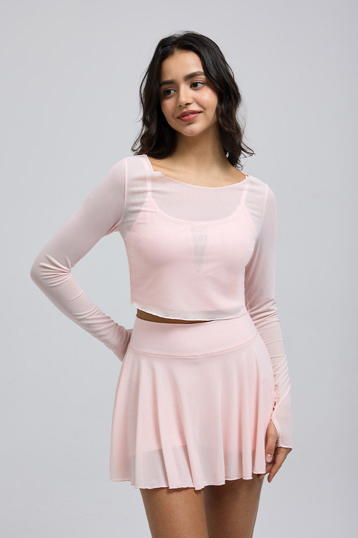 Sheer Mesh Top - SALTUM SPORTS