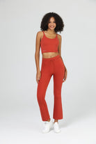Saltumsports.com Tank Top & Tummy Control Drawstring Flare Set 7 8 leggings LULU ALO