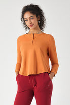 BreeLite™ V Neck Long Sleeve Top - SALTUM SPORTS