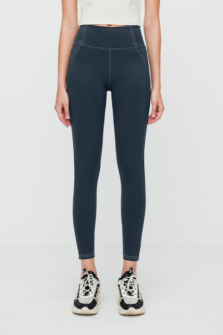 7/8 High Waist Legging/Jegging with Reflective Piping - SALTUM SPORTS