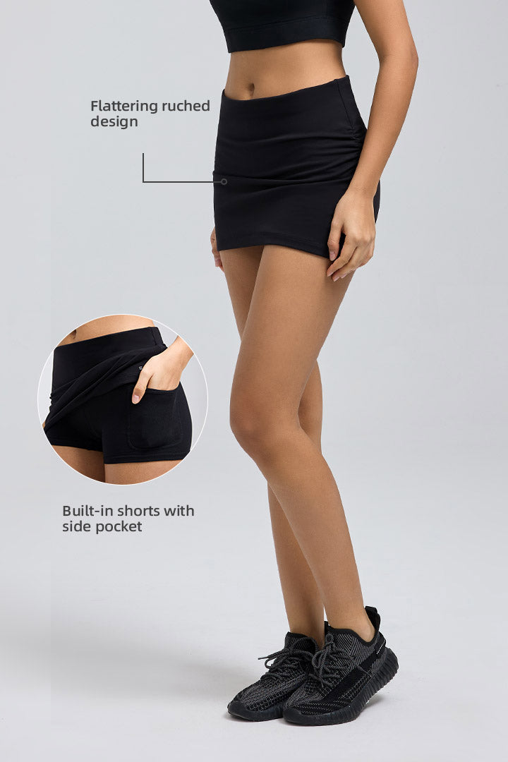 FlexEase™ 2.0 Ruched Mini Skirt saltumsports.com-alo-lululemon