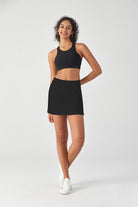 Laser-Cut Sports Bra & Tennis Skirt Set - SALTUM SPORTS