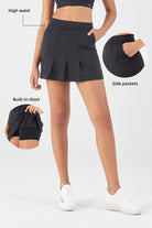 HiTense High-Rise Pleated Mini Skirt-Lt Green saltumsports-ALO-LULULEMON