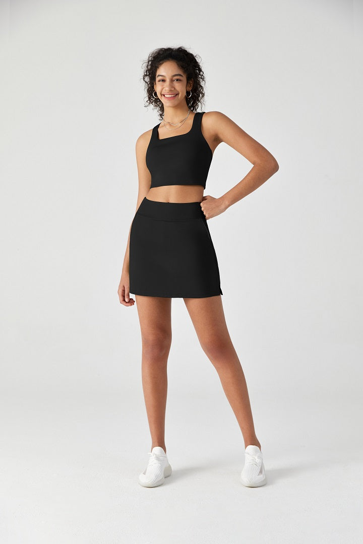 SALTUM Two Piece Sports Bra & Mini Pencil Skirt