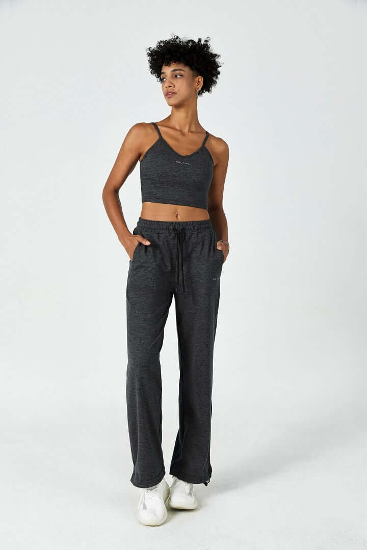 CloudFleece™ Adjustable Cropped Cami Bra Top & Sweatpant Set