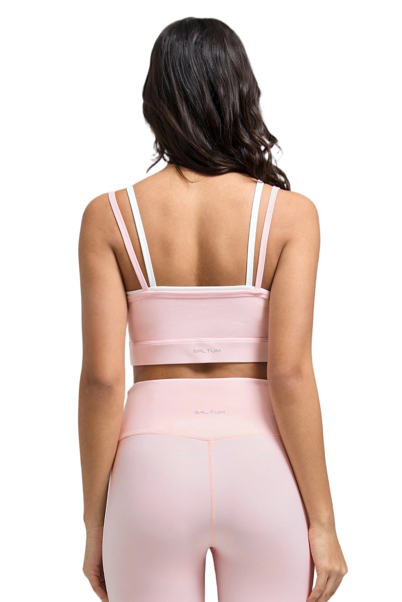 B541 Women's Double Layer Scoop Bra
and legging in pink