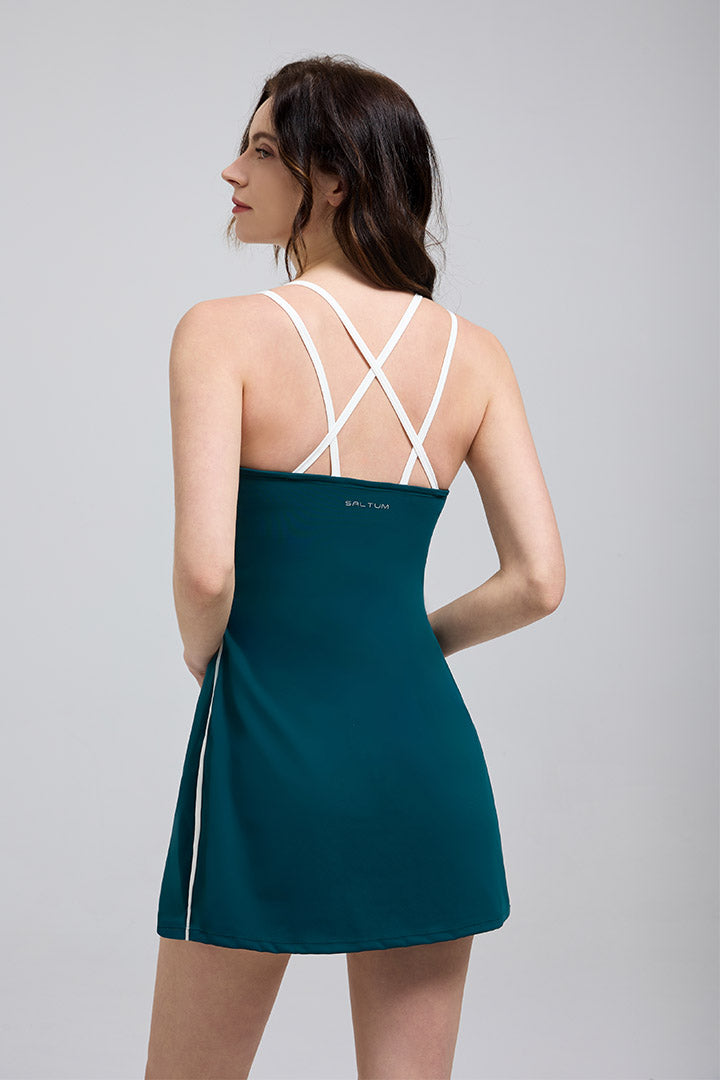 HiTense™ Mini Dress SALTUM SPORTS Streamlined Dress with spaghetti strap
