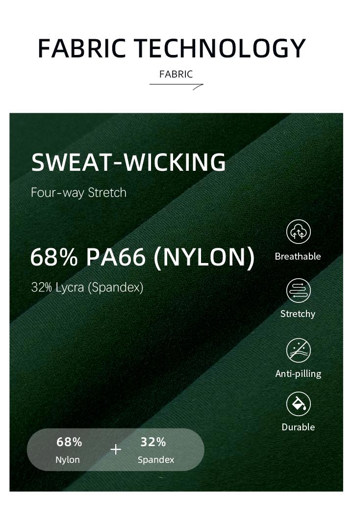 1/4 Zip Long Sleeve Fabric technology label with sweat-wicking properties and material composition