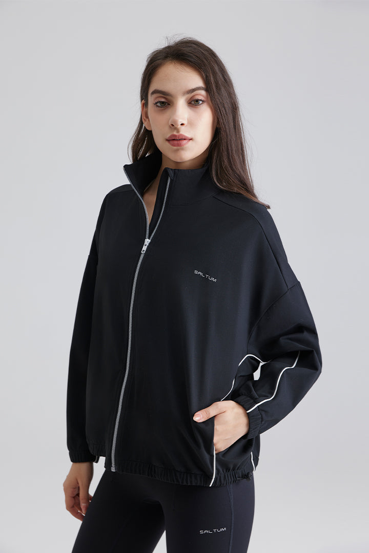 Woman black tracksuit Jacket and legging