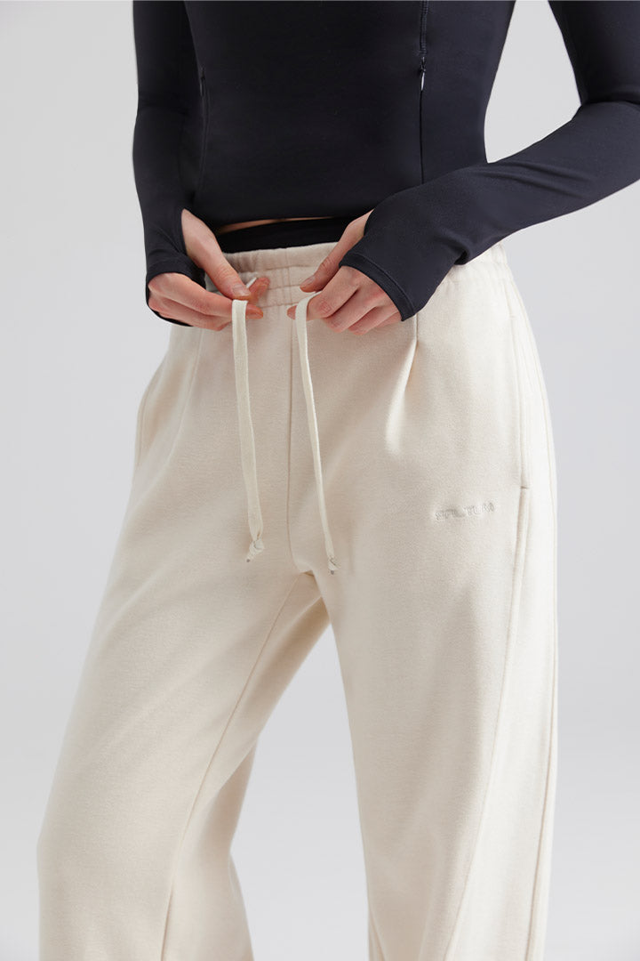 jogger pants with a plain Straight Leg Pants Drawstring Lounge Pants