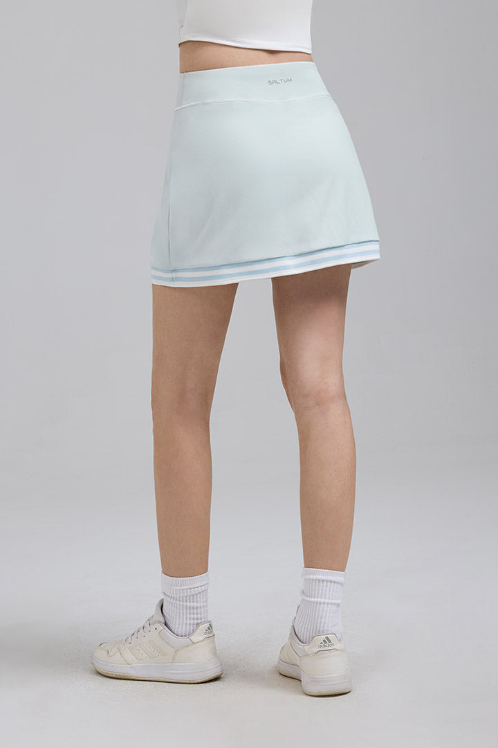 Light blue tennis skirt Contrast Trim Mini Skirt Lined Mini Skirt