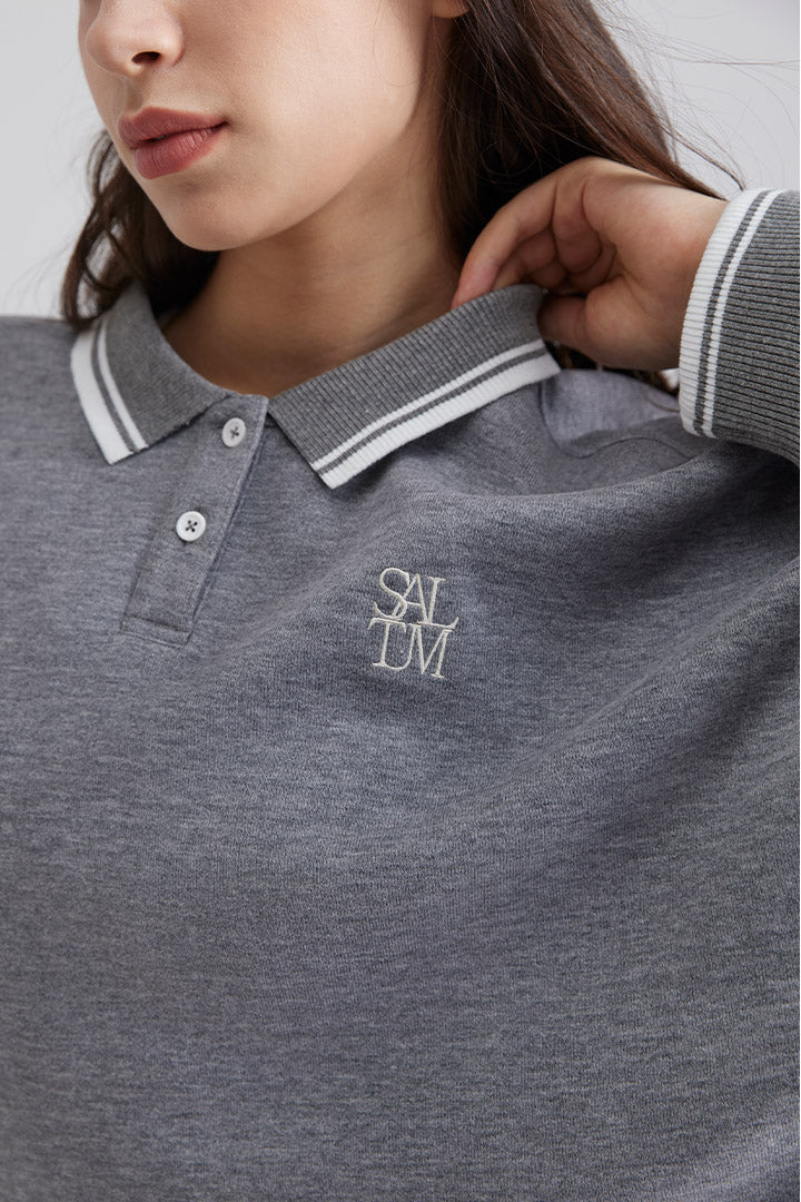 Saltum Like A Cloud Polo Long-Sleeve Sweatshirt