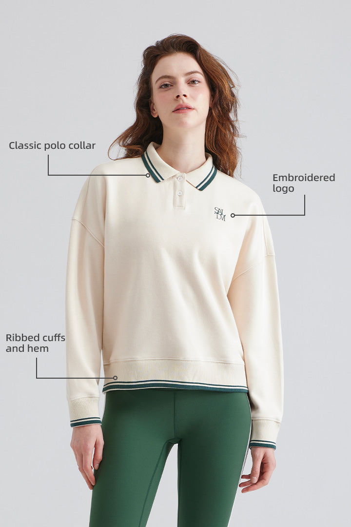 Woman polo shirt with classic polo collar for Sports