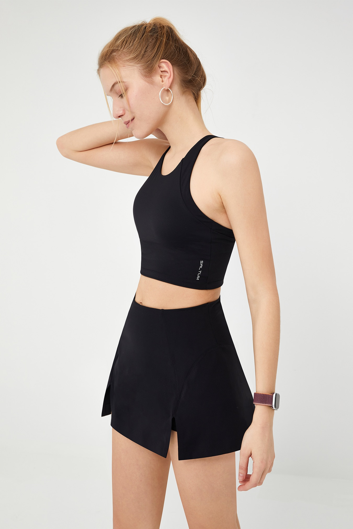 Racerback Sports Bra and 2 in 1 Tennis Skirt Set