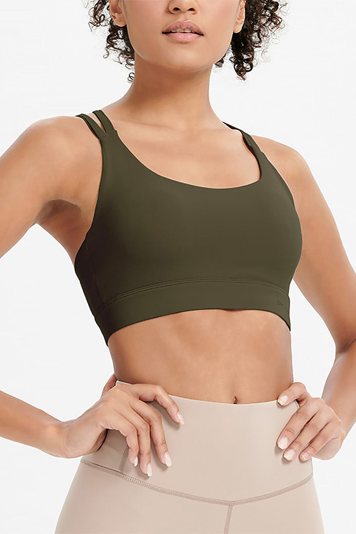 Strappy Cross Back Sports Bra - SALTUM SPORTS