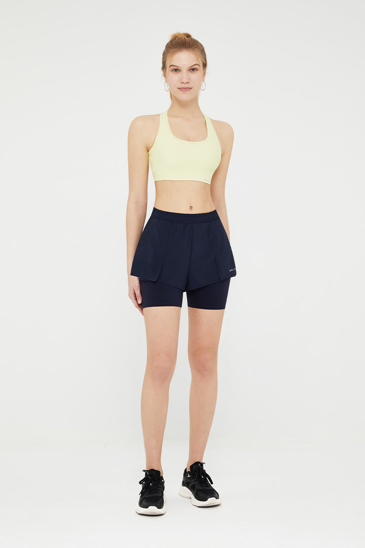 Sustainable High Waist Swim Workout 2 In 1 Short - SALTUM SPORTS