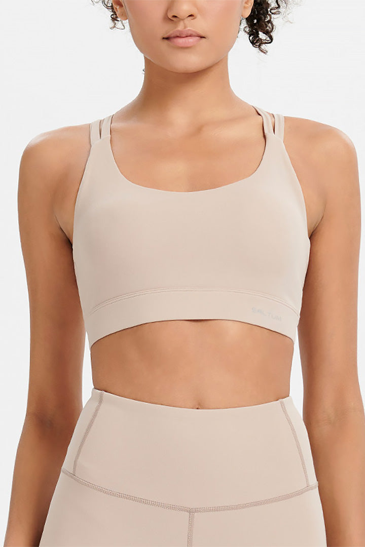 Strappy Cross Back Sports Bra - SALTUM SPORTS
