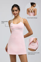 HiTense™ Mini Dress With Seperated Shorts Side Pockets - SALTUM