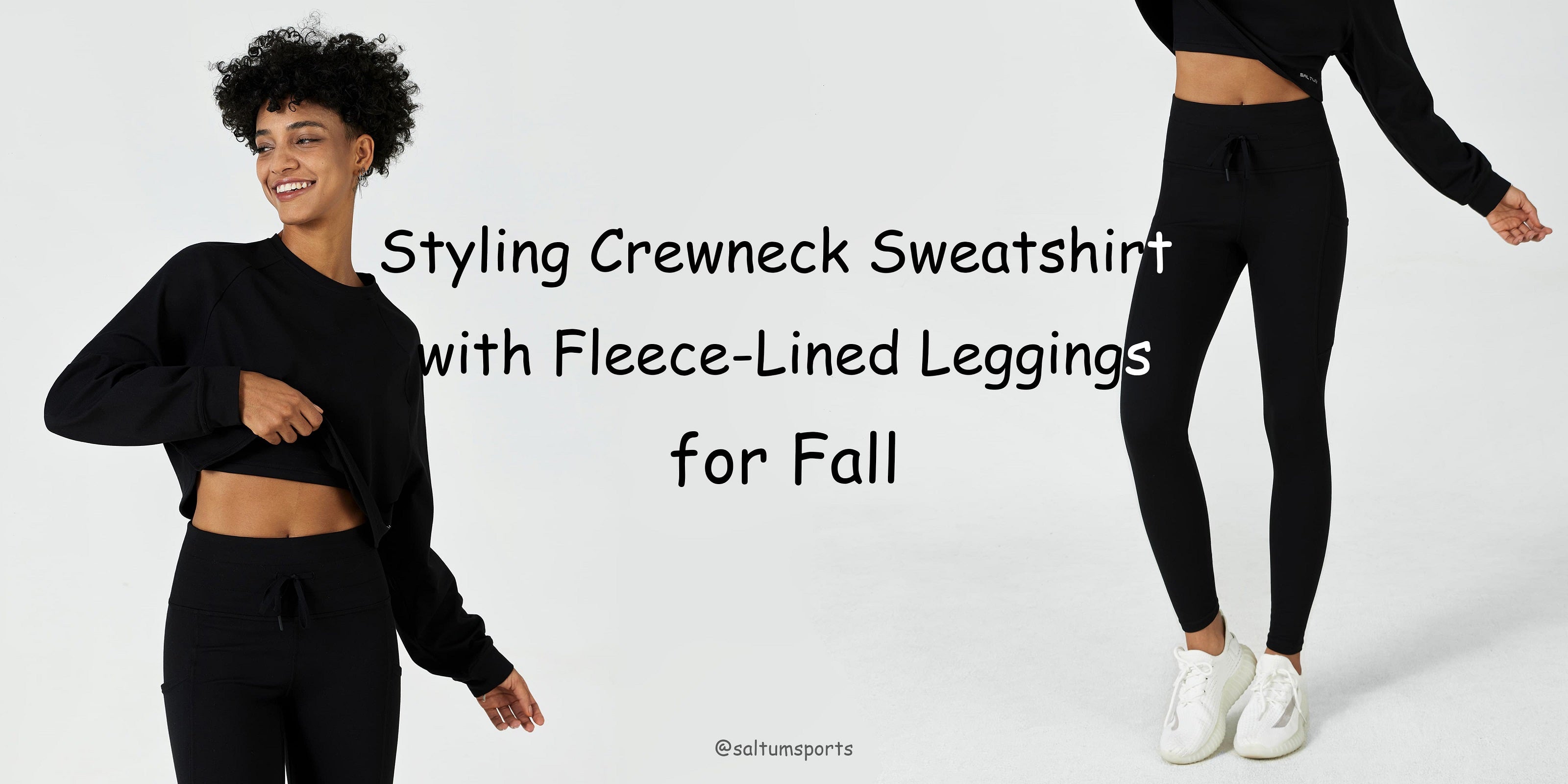 Cozy and Chic: Styling Crewneck Sweatshirts with Fleece-Lined Leggings for Fall