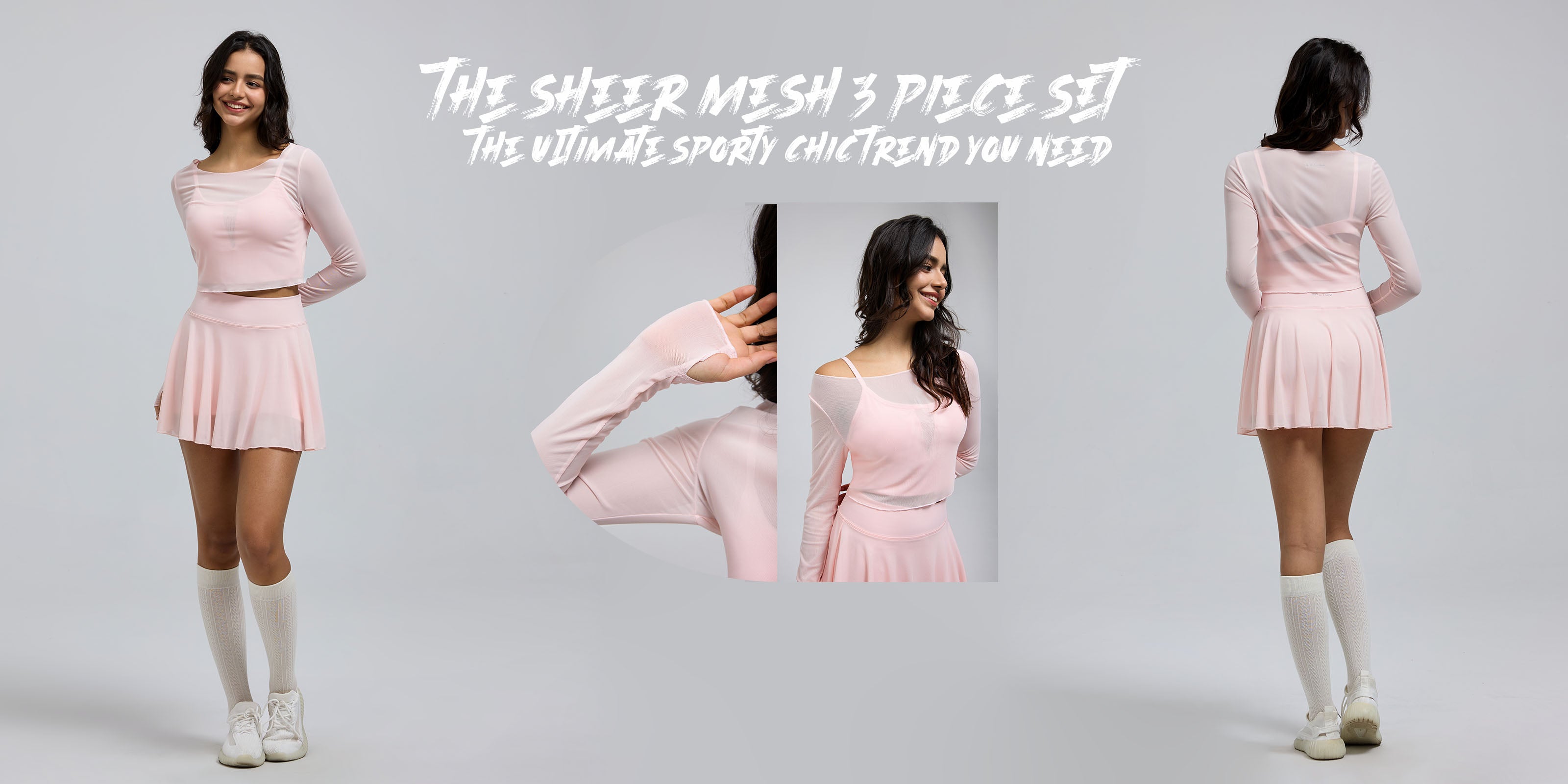 The Sheer Mesh 3-Piece Set: The Ultimate Sporty-Chic Trend You Need