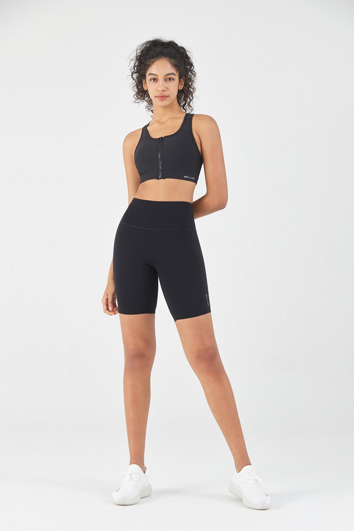 Women's Gym Front Zip Bra & Speedy Short Set - SALTUM SPORTS