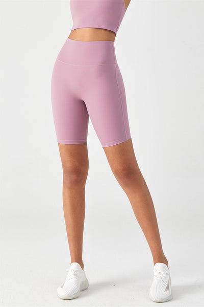 FlexEase™ Black High Waisted Short with Invisible Zip Pocket - SALTUM SPORTS