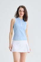 SALTUM Colorblock Sleeveless Tennis Top white