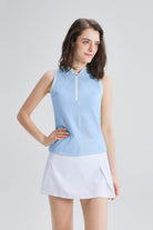 SALTUM Colorblock Sleeveless Tennis Top white