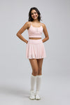 Sheer Mesh Pleated Skirt - SALTUM SPORTS