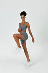 Adjustable Longline Bra Tank & Short Set - SALTUM SPORTS