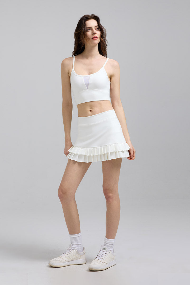 summer activewear tennis skirt outfit for sporty chic style
