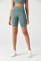 FlexEase™ Black High Waisted Short with Invisible Zip Pocket - SALTUM SPORTS