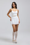Sheer Mesh Pleated Skirt - SALTUM SPORTS