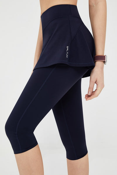 FlexEase™ High-Waist Skirted Capri Legging - SALTUM SPORTS