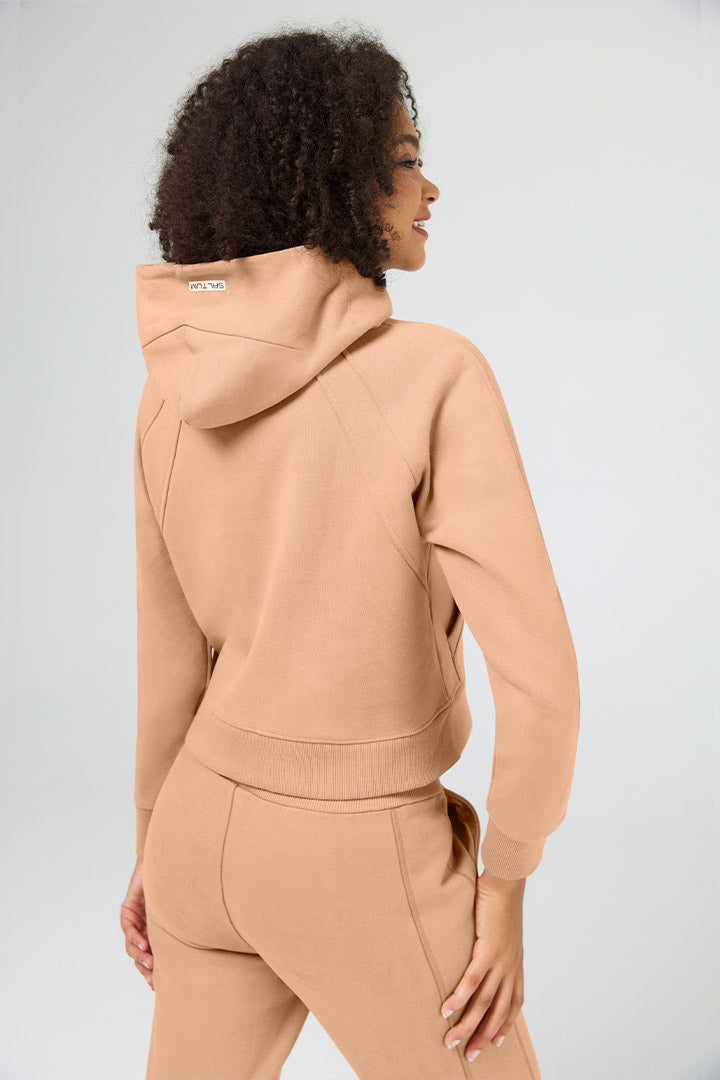 Half Zip Cropped Hoodie - SALTUM SPORTS