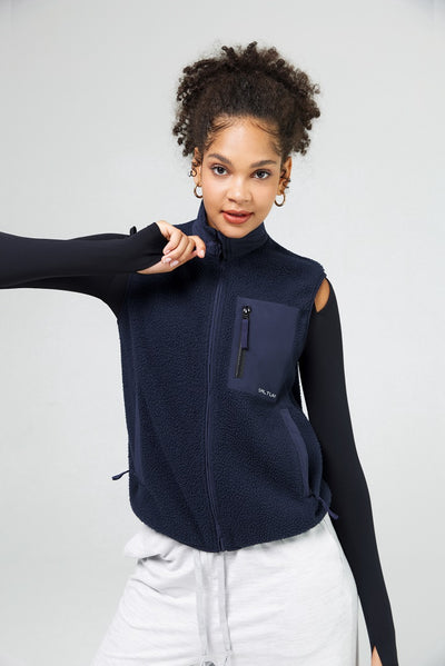Full Zip Sherpa Vest - SALTUM SPORTS