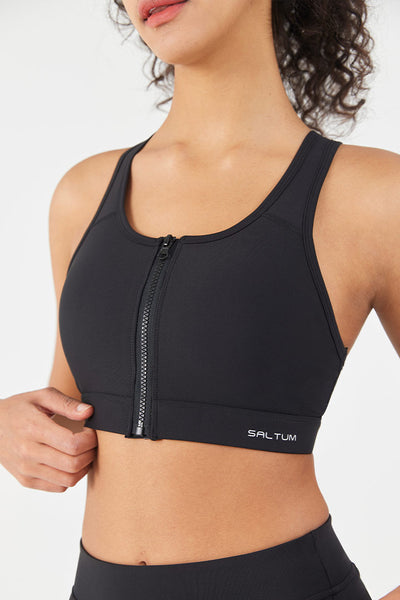 Women's Gym Front Zip Bra & Speedy Short Set - SALTUM SPORTS