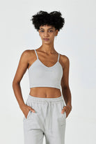 CloudFleece™ Adjustable Cropped Cami Tank - SALTUM SPORTS