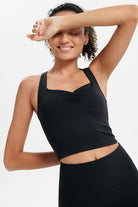 Cross Back Workout Tank Top Align Tank Ruched Gathered-Front Top
