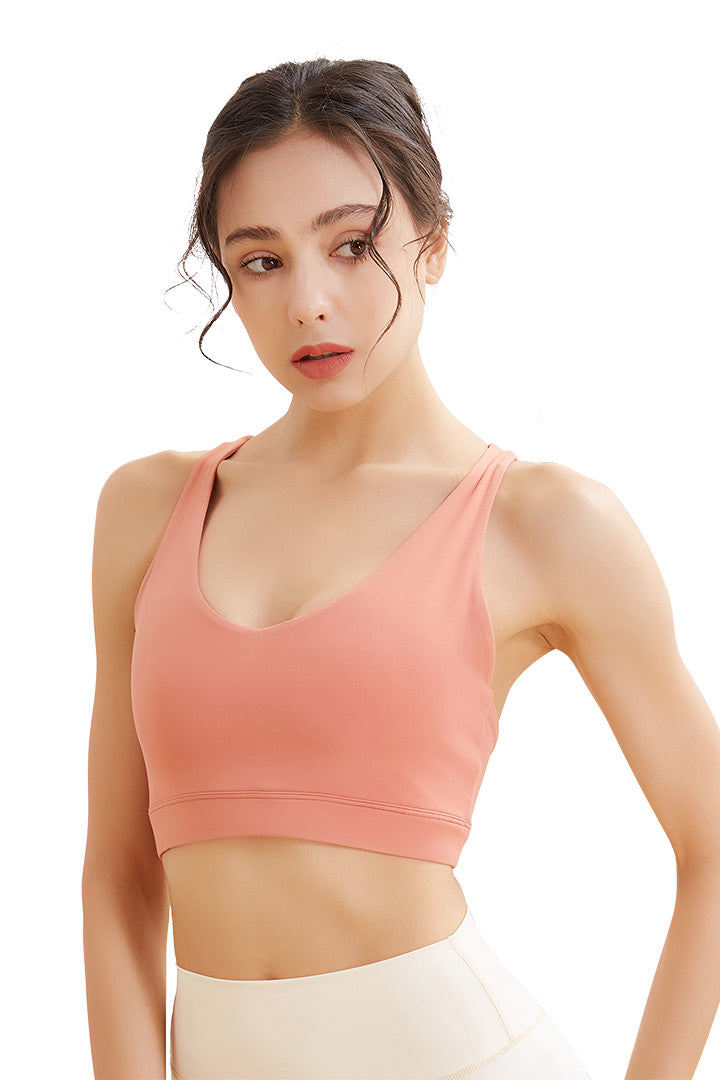 Strappy Sports Bra Criss Cross BACK Sports Bra

